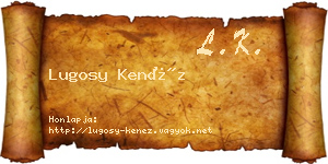 Lugosy Kenéz névjegykártya